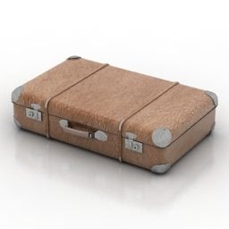Vecchia valigetta in pelle modello 3d