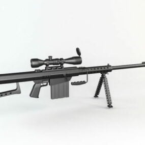 اسلحه نظامی بارت M82 مدل سه بعدی