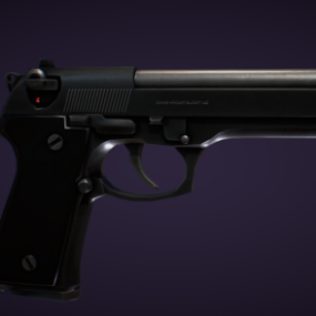 โมเดล 3 มิติของปืนพก Steampunk