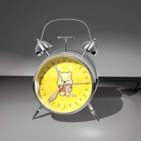 Stainless Steel Alarm Clock 3d model