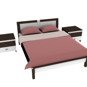 Червоний матрац ліжко 3d модель