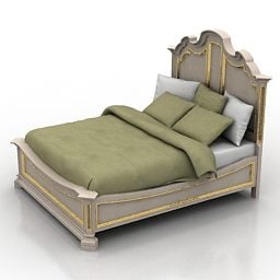 Luxury Bed Continental Hotel 3d model
