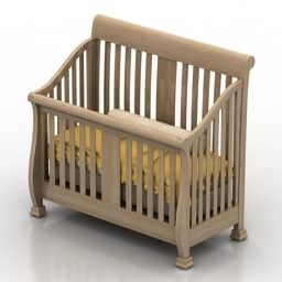 Crib Bed Children 3d model