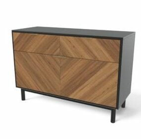 Sideboard Furniture Dark Oak 3d model