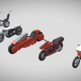 Motocicleta Cruiser sem material Modelo 3D