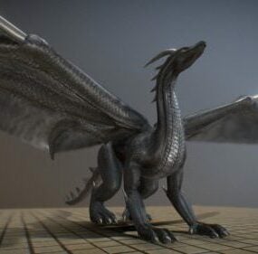 ブラックドラゴンアニメーション3Dモデル