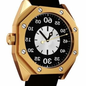Zlatý 3D model hodinek Hublot