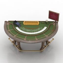 طاولة كازينو بلاك جاك نموذج ثلاثي الأبعاد