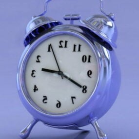 Retro Circle Alarm Clock 3d model