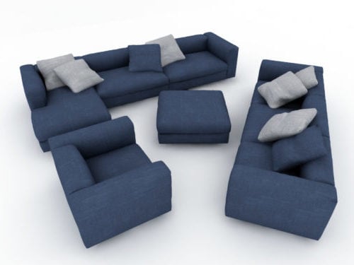 Muebles de sofá azul