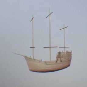 Groot zeilschip Klassiek ontwerp 3D-model