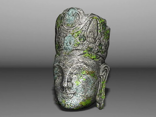 Ancient Broken Buddha Head