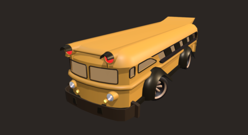 Cartoon Yellow Bus
