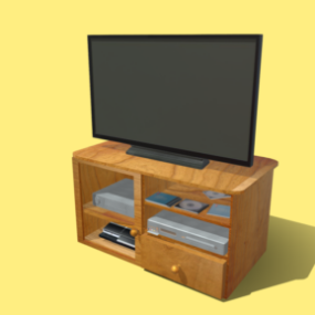 خزانة تلفزيون مع مشغل DVD موديل 3D
