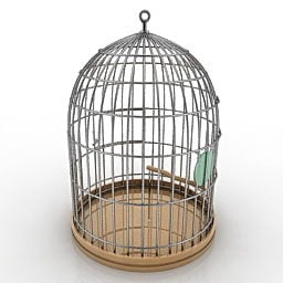 Wire Bird Cage 3d model
