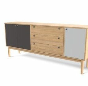 Oak Campton Sideboard Furniture 3d model