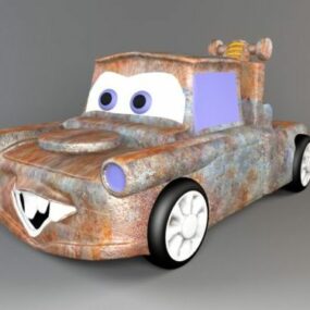 Personaje de dibujos animados de coches modelo 3d