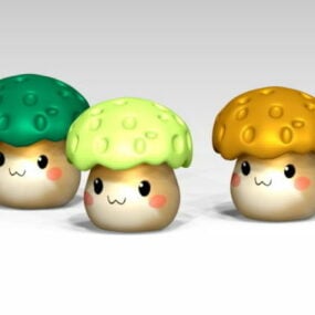 Personnage de champignon de dessin animé modèle 3D