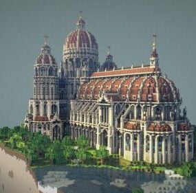 Mô hình nhà thờ Lego 3d