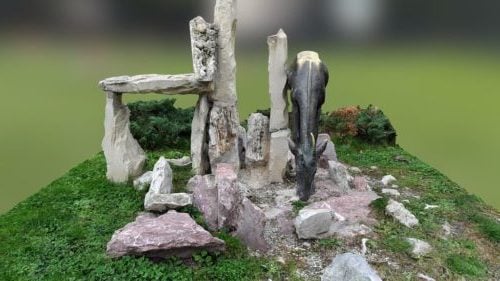 Chamois Rock Statue