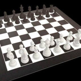 Conjunto de jogos de xadrez V1 Modelo 3D