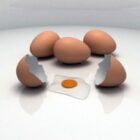 Chicken Eggs With Break Egg