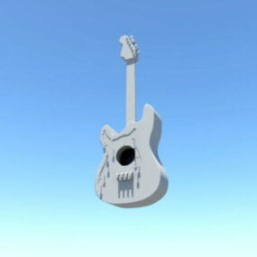 Lowpoly Elektrisk guitar 3d-model