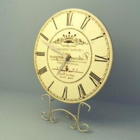 Modelo 3d de decoração de relógios redondos vintage