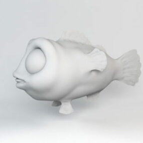 Clownfish Cartoon Animal 3d model
