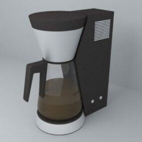 Hnědý 3D model kávovaru