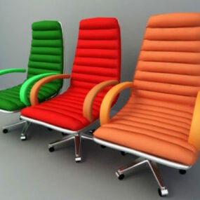Colorful Office Tpace Lounge Chair 3d model
