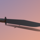Σκούρο μαχαίρι μάχης μαύρο