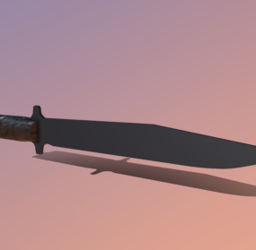 Dark Steel Combat Knife 3d model