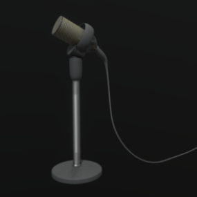 Modello 3d del microfono a condensatore