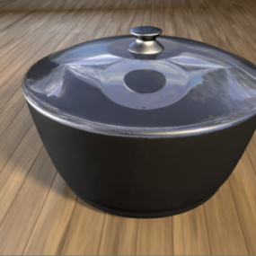 Cooking Pot Glass Cap 3d model