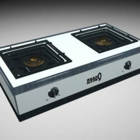 Kitchen Cooktop Gas Stove 3d model
