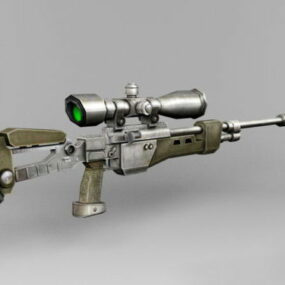 Fusil tactique avec coquilles modèle 3D