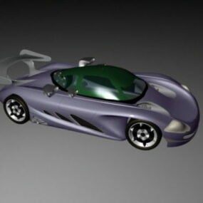 3д модель крутого дизайна спортивного автомобиля