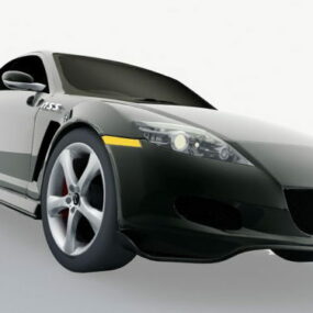 블랙 쿠페 자동차 컨셉 3d 모델
