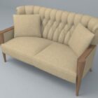 クリーム色のソファ家具