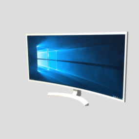 Ultrabred LCD-skærm 3d-model