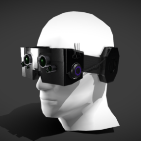 Cyberpunk Headset Glasses 3d model