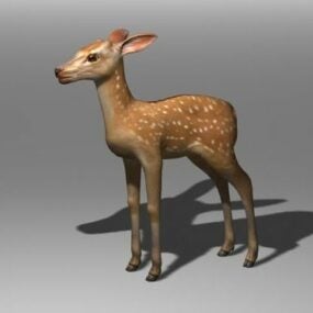 Model 3D dzikiego jelenia i płowego zwierzęcia