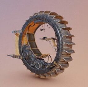 Sci-fi Desert Wheel 3d-modell