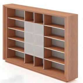 Wooden Display Cabinet V1 3d model