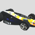 Design černé žluté závodní auto