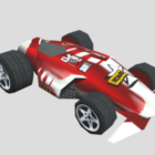 Rød racerbil design