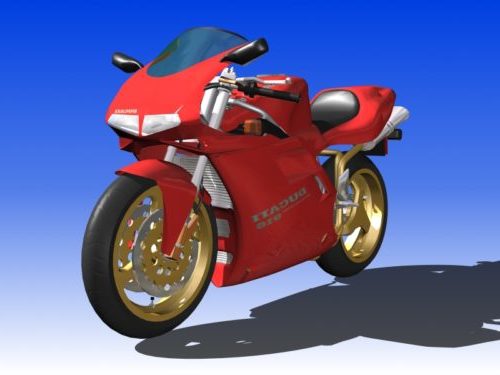 Rotes Ducati 916 Sportfahrrad