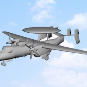 Us Army E-2c Awacs Aircraft 3d-modell