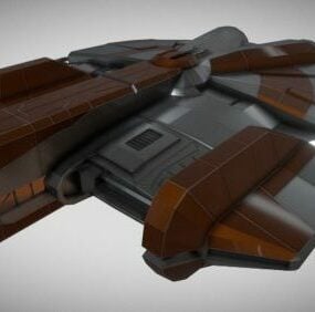3D model vesmírné lodi Ebon Hawk